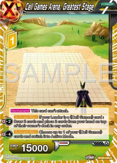 Cell Games Arena Greatest Stage BT26-094 Ultimate Advent Dragonball Super card