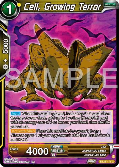 Cell Growing Terror BT26-115 Ultimate Advent Dragonball Super card
