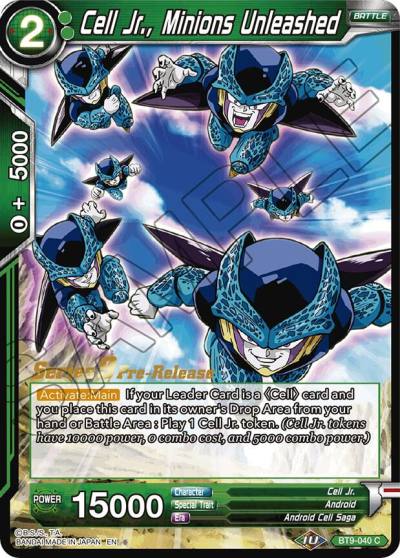 Cell Jr Minions Unleashed BT9-040 Universal Onslaught Pre-Release Cards Dragonball Super card