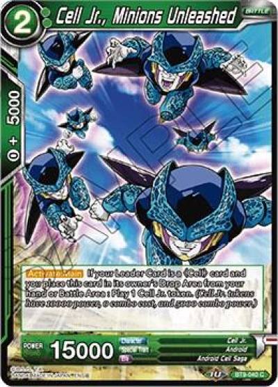 Cell Jr Minions Unleashed BT9-040 Universal Onslaught Dragonball Super card