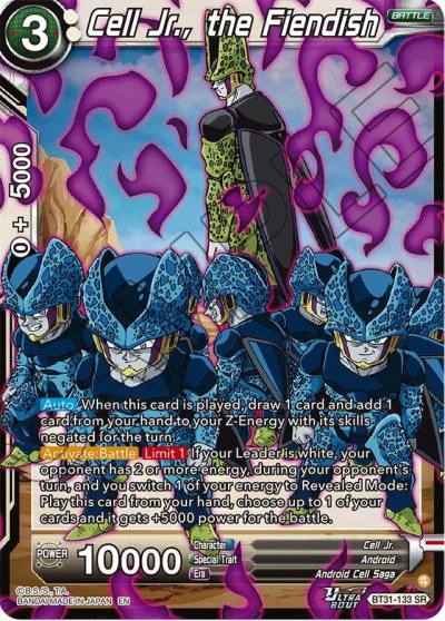 Cell Jr the Fiendish BT31-133 Impact Beyond Dimensions Dragonball Super card
