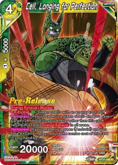 Cell Longing for Perfection BT21-146 Wild Resurgence Pre-Release Cards Dragonball Super card