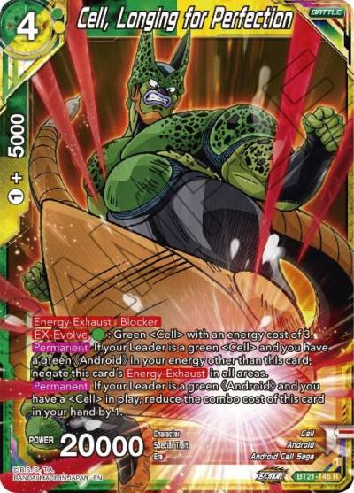 Cell Longing for Perfection BT21-146 Wild Resurgence Dragonball Super card