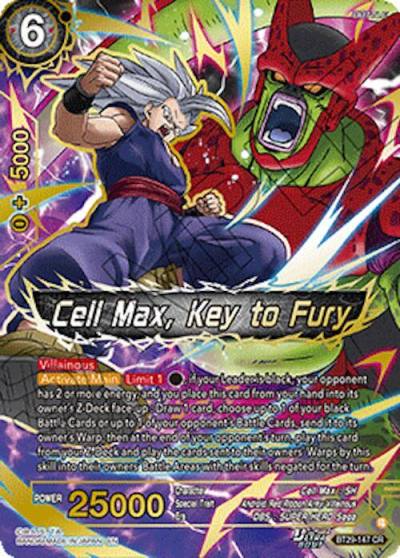 Cell Max Key to Fury BT29-147 Fearsome Rivals Dragonball Super card