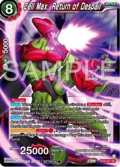Cell Max Return of Despair Deluxe Pack 2024 Vol2 BT22-027 Promotion Cards Dragonball Super card