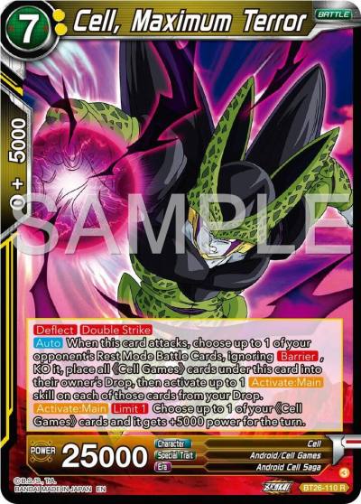Cell Maximum Terror Foil BT26-110 Ultimate Advent Dragonball Super card