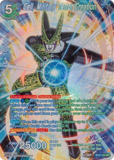 Cell Military Terror Creation SPR BT27-133 History of Z Dragonball Super card