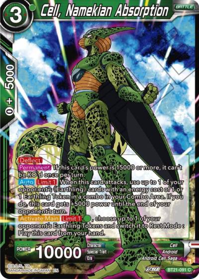 Cell Namekian Absorption BT21-091 Wild Resurgence Dragonball Super card