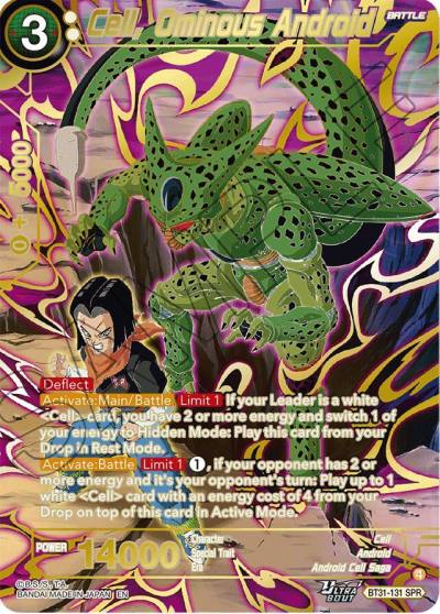 Cell Ominous Android SPR BT31-131 Impact Beyond Dimensions Dragonball Super card
