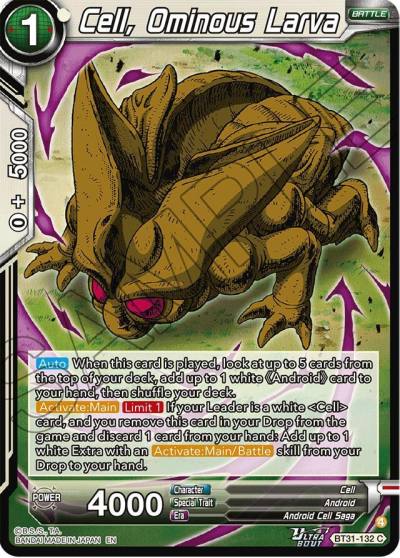 Cell Ominous Larva BT31-132 Impact Beyond Dimensions Dragonball Super card