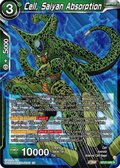 Cell Saiyan Absorption BT21-090 Wild Resurgence Dragonball Super card