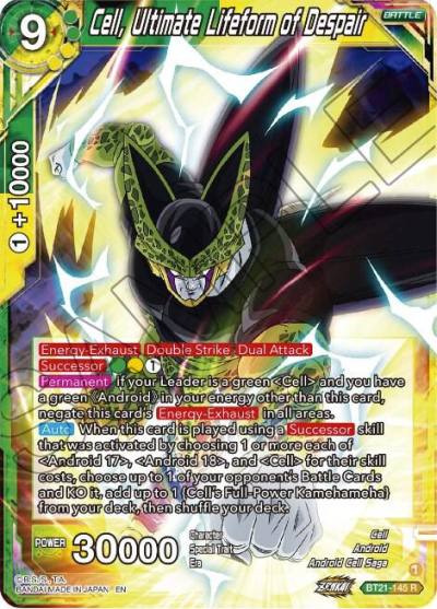Cell Ultimate Lifeform of Despair Foil BT21-145 Wild Resurgence Dragonball Super card