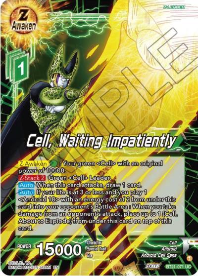 Cell Waiting Impatiently BT21-071 Wild Resurgence Dragonball Super card