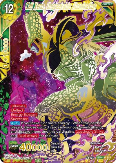 Cell Xeno Unspeakable Abomination Gold Stamped BT9-137 Mythic Booster Dragonball Super card