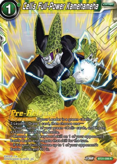 Cells Full Power Kamehameha BT21-098 Wild Resurgence Pre-Release Cards Dragonball Super card