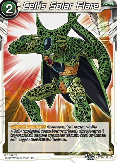 Cells Solar Flare BT31-138 Impact Beyond Dimensions Dragonball Super card