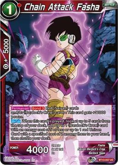 Chain Attack Fasha Foil BT13-007 Supreme Rivalry Dragonball Super card