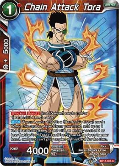 Chain Attack Tora BT13-006 Supreme Rivalry Dragonball Super card