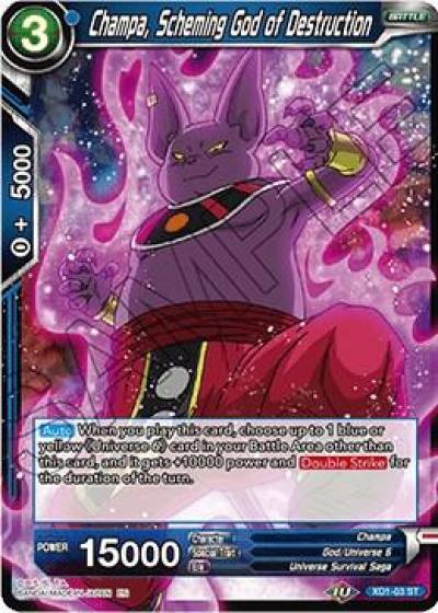 Champa Scheming God of Destruction Foil XD1-03 Assault of the Saiyans Dragonball Super card