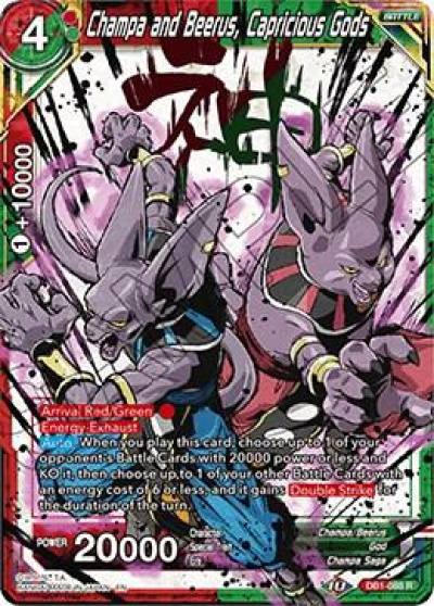 Champa and Beerus Capricious Gods Alternate Art DB1-088 Special Anniversary Set 2020 Dragonball Super card