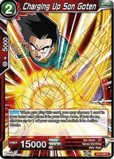 Charging Up Son Goten BT4-008 Colossal Warfare Dragonball Super card