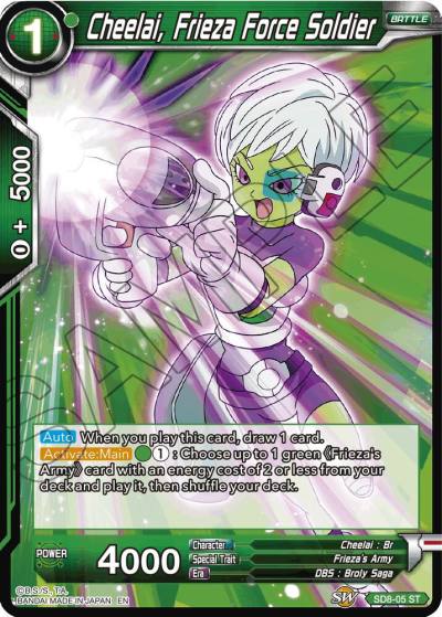 Cheelai Frieza Force Soldier Reprint SD8-05 Battle Evolution Booster Dragonball Super card