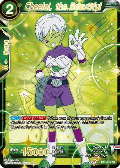 Cheelai the Beautiful Gold Stamped TB3-045 Mythic Booster Dragonball Super card