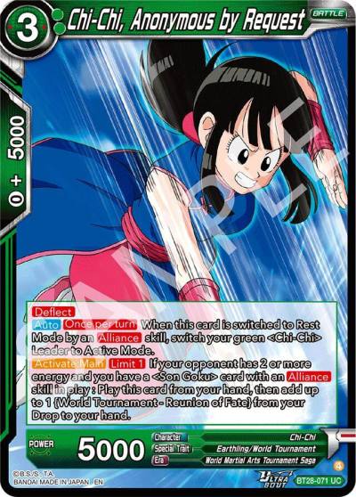 Chi Chi Anonymous by Request BT28-071 Prismatic Clash Dragonball Super card