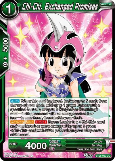 Chi Chi Exchanged Promises Foil BT28-060 Prismatic Clash Dragonball Super card
