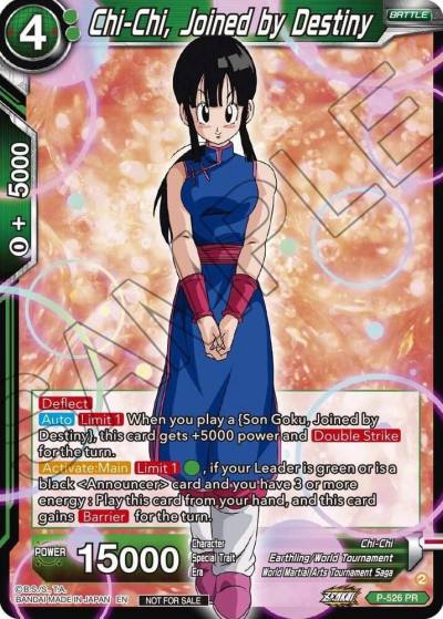Chi Chi Joined by Destiny Zenkai Series Tournament Pack Vol5 P-526 Tournament Promotion Cards Dragonball Super card