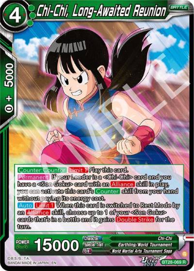 Chi Chi Long Awaited Reunion BT28-069 Prismatic Clash Dragonball Super card