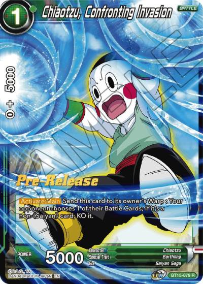 Chiaotzu Confronting Invasion BT15-079 Saiyan Showdown Pre-Release Cards Dragonball Super card