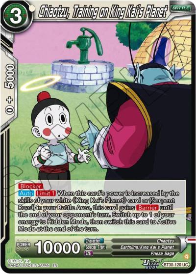 Chiaotzu Training on King Kais Planet BT30-120 Three Glorious Fighters Dragonball Super card