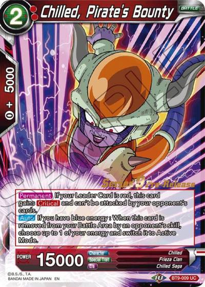Chilled Pirates Bounty BT9-009 Universal Onslaught Pre-Release Cards Dragonball Super card
