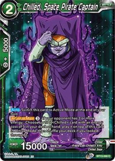 Chilled Space Pirate Captain BT13-066 Supreme Rivalry Dragonball Super card