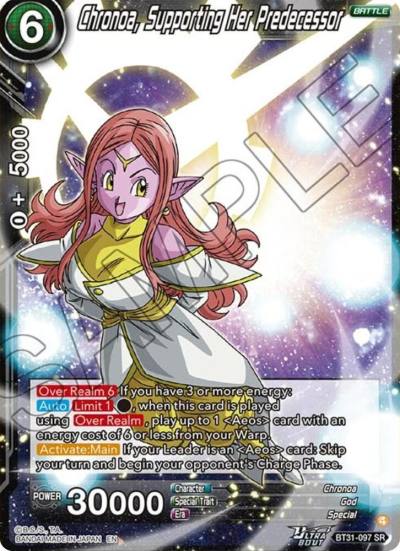 Chronoa Supporting Her Predecessor BT31-097 Impact Beyond Dimensions Dragonball Super card