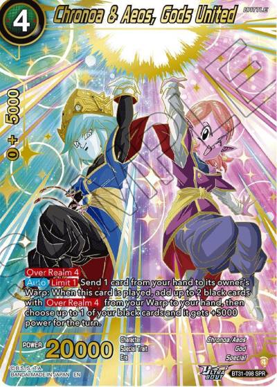 Chronoa and Aeos Gods United SPR BT31-098 Impact Beyond Dimensions Dragonball Super card