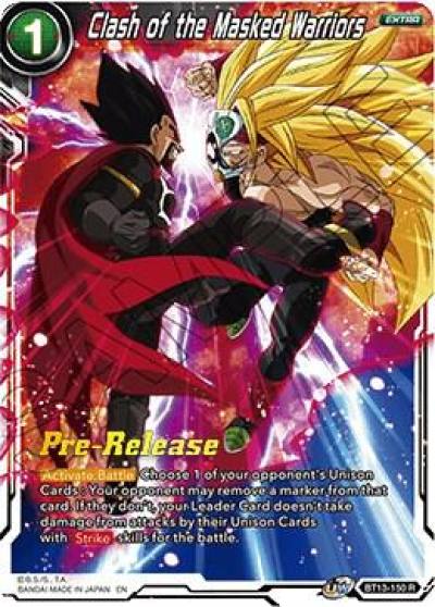 Clash of the Masked Warriors BT13-150 Supreme Rivalry Pre-Release Cards Dragonball Super card