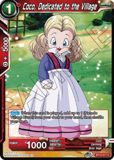 Coco Dedicated to the Village BT15-017 Saiyan Showdown Dragonball Super card