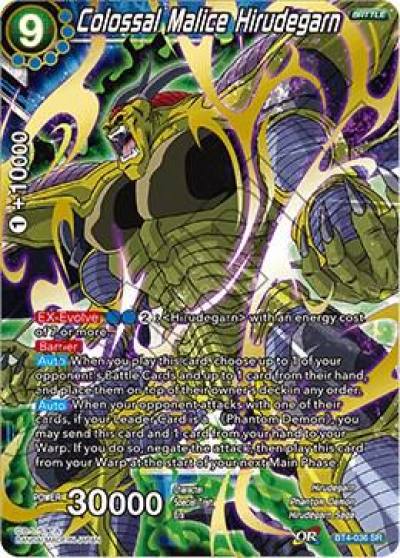 Colossal Malice Hirudegarn BT4-036 Colossal Warfare Dragonball Super card