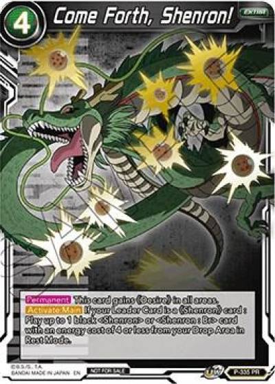 Come Forth Shenron Championship Pack 2021 Vol2 Winner Gold Stamped P-335 Promotion Cards Dragonball Super card