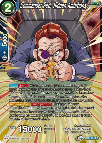 Commander Red Hidden Ambitions BT17-036 Ultimate Squad Dragonball Super card