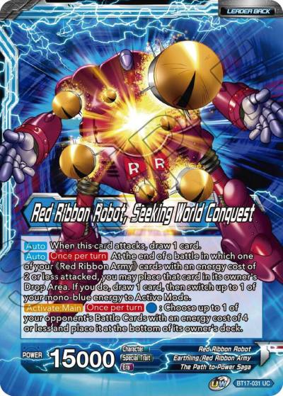 Commander Red Red Ribbon Robot Seeking World Conquest Foil BT17-031 Ultimate Squad Dragonball Super card