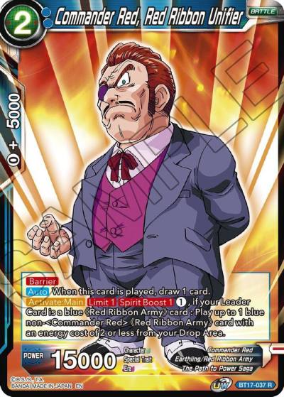 Commander Red Red Ribbon Unifier Foil BT17-037 Ultimate Squad Dragonball Super card