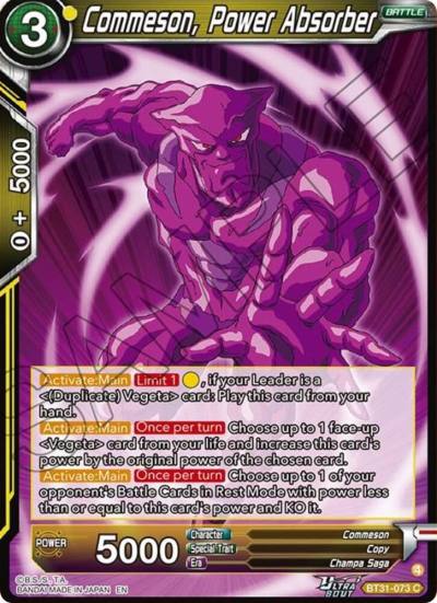 Commeson Power Absorber BT31-073 Impact Beyond Dimensions Dragonball Super card