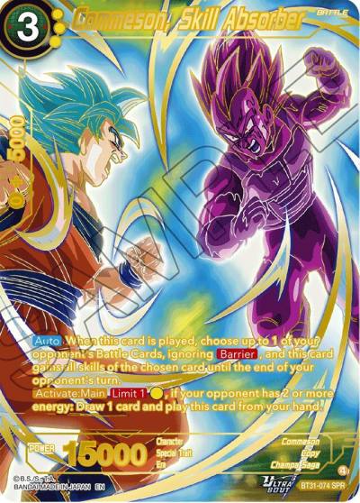 Commeson Skill Absorber SPR BT31-074 Impact Beyond Dimensions Dragonball Super card