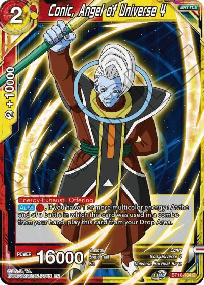 Conic Angel of Universe 4 BT16-134 Realm of the Gods Dragonball Super card
