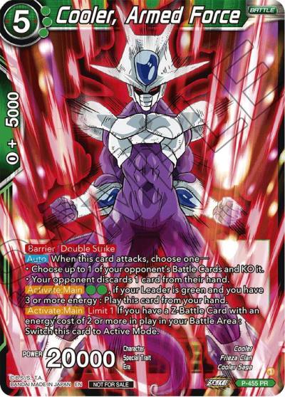 Cooler Armed Force Championship 2023 Reward Pack P-455 Tournament Promotion Cards Dragonball Super card