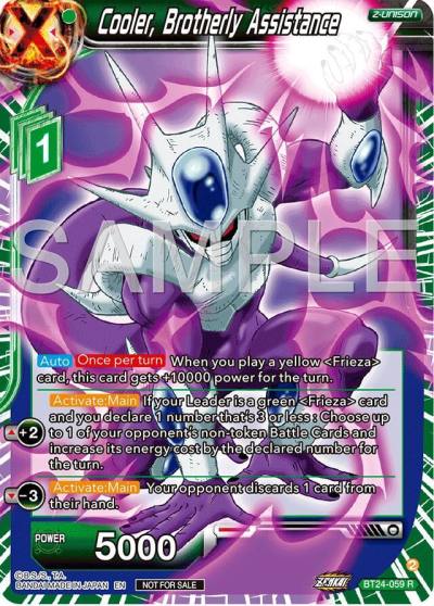 Cooler Brotherly Assistance Championship 2024 Finals Zenkai Pack BT24-059 Tournament Promotion Cards Dragonball Super card