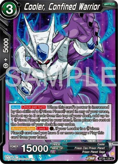 Cooler Confined Warrior BT26-129 Ultimate Advent Dragonball Super card
